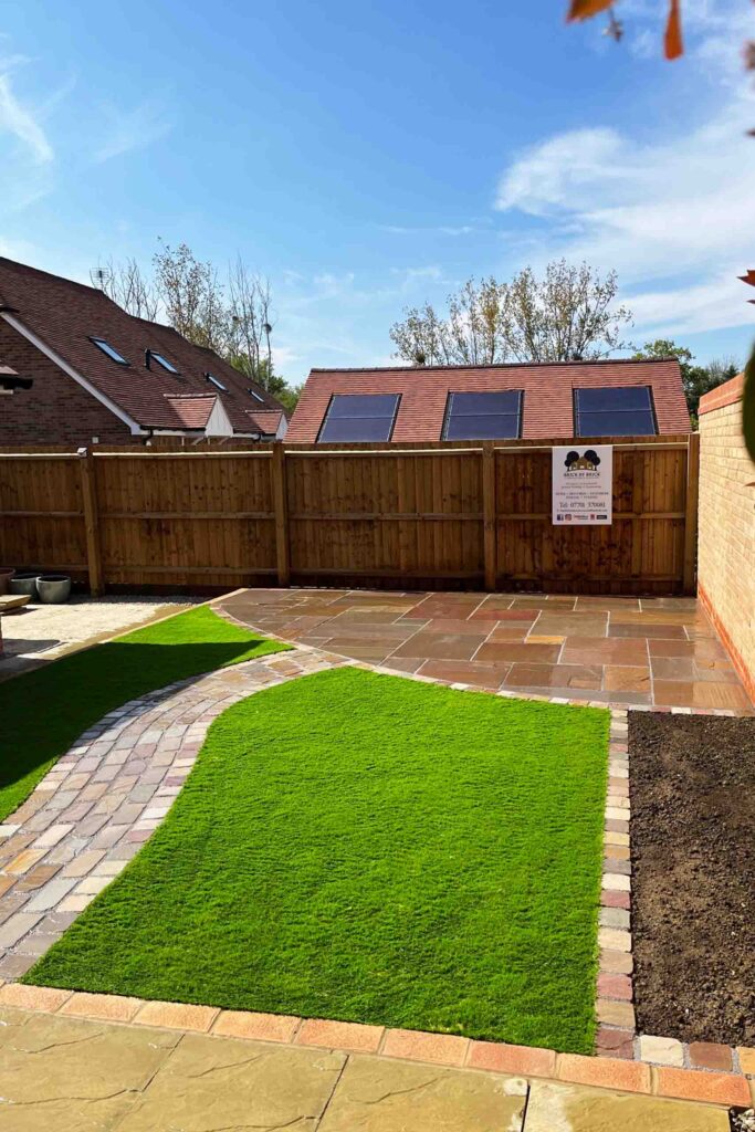 Indian Sandstone Patio in Staplehurst by Brick by Brick Construction & Landscape